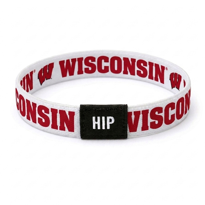 Wisconsin Badgers NCAA White Bracelet Hair Tie