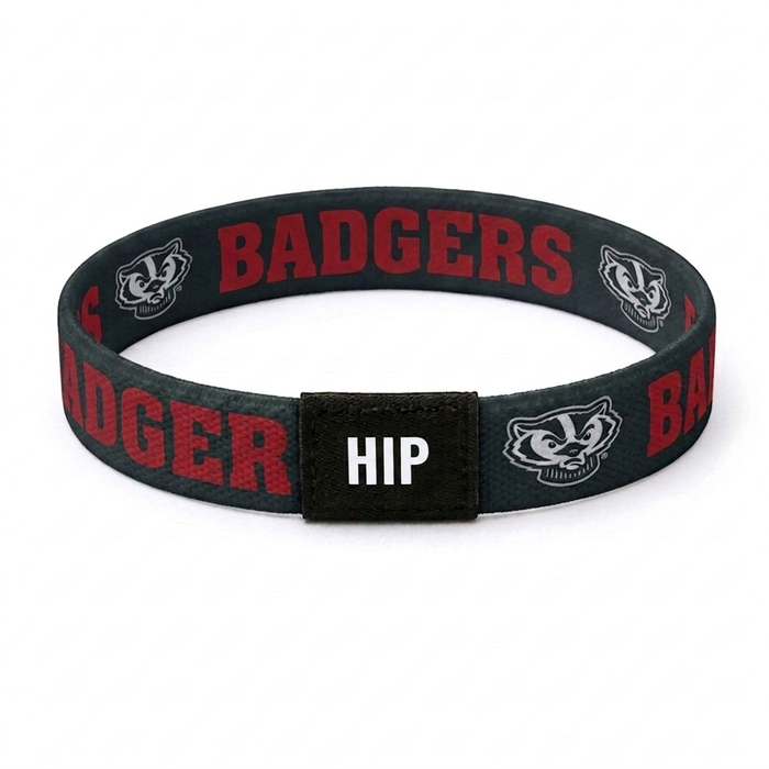 Wisconsin Badgers NCAA Black Bracelet Hair Tie