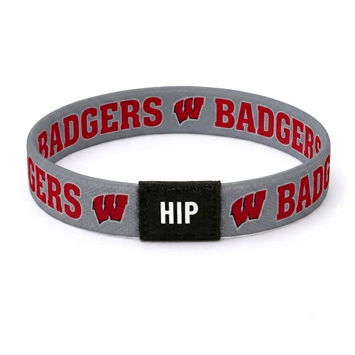 Wisconsin Badgers NCAA Grey Bracelet Hair Tie