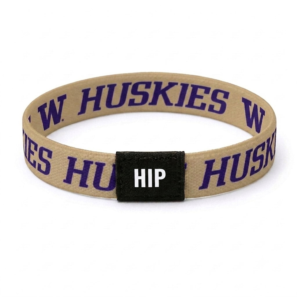Washington Huskies NCAA Gold Bracelet Hair Tie