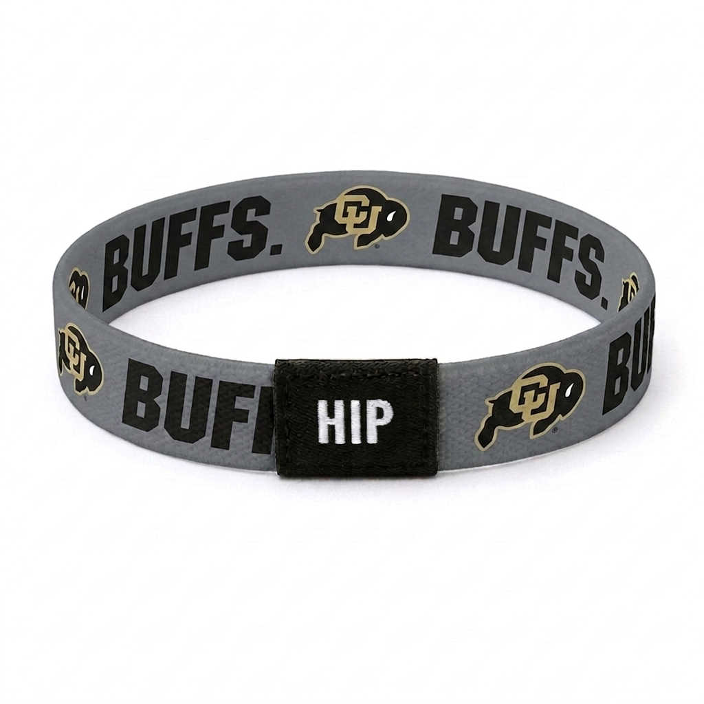 Colorado Buffaloes Buffs NCAA Grey Bracelet Hair Tie