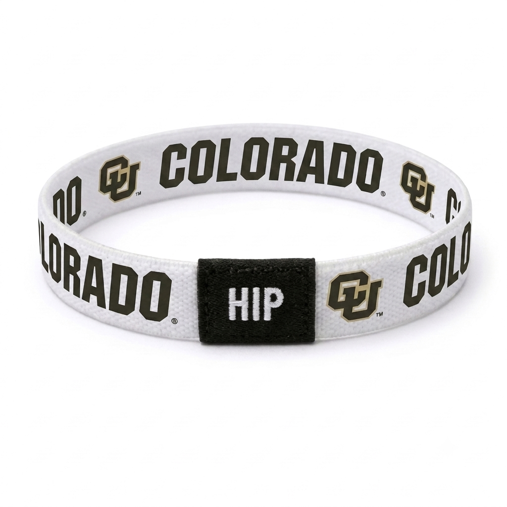Colorado Buffaloes NCAA White Bracelet Hair Tie