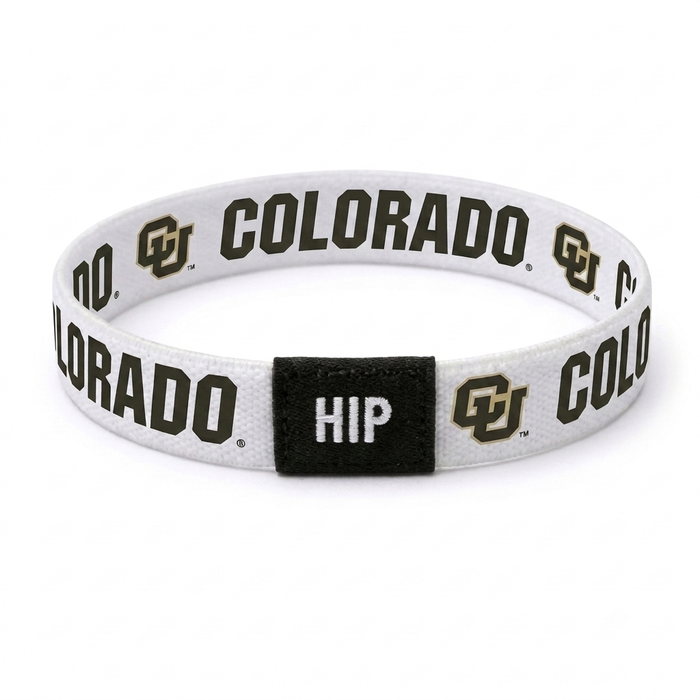 Colorado Buffaloes NCAA White Bracelet Hair Tie