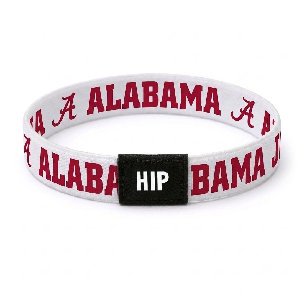 Alabama Crimson Tide NCAA White Bracelet Hair Tie