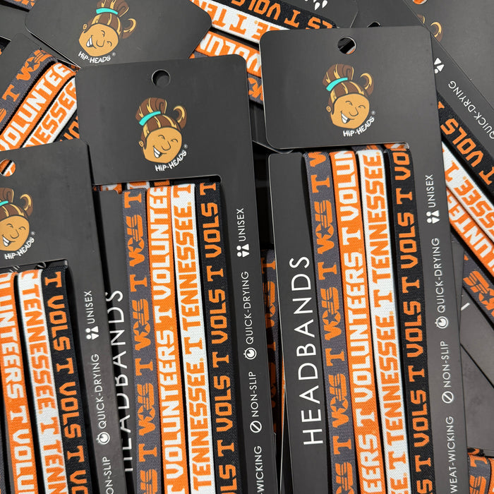 Tennessee Volunteers NCCA Set 4-Pack Non-Slip Thin Headbands