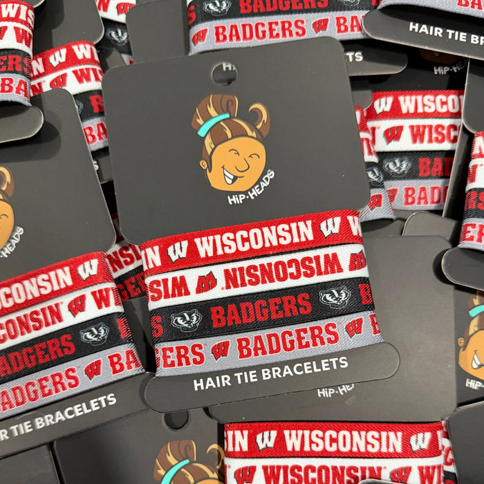 Wisconsin Badgers NCAA Set 4-Pack Bracelet Hair Ties