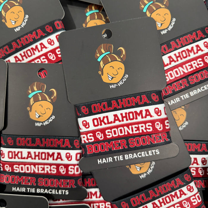 Oklahoma Sooners NCAA Set 4-Pack Bracelet Hair Ties