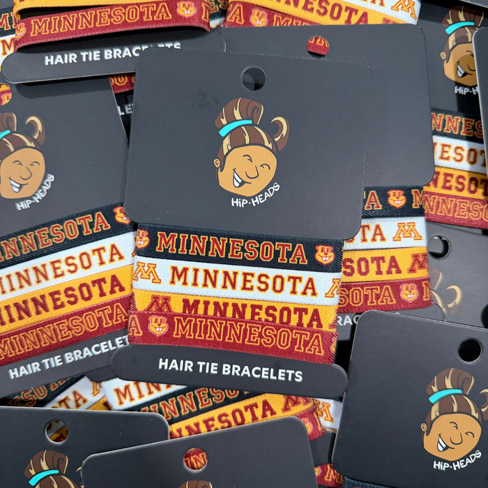 Minnesota Golden Gophers NCAA Set 4-Pack Bracelet Hair Ties