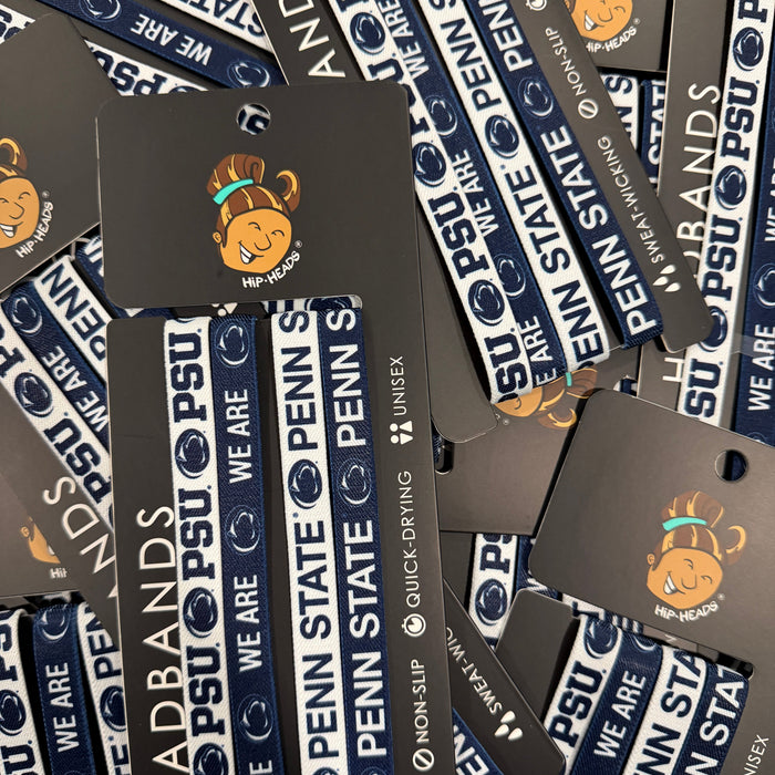 Penn State Nittany Lions NCAA 4-Pack Non-Slip Thin Headbands