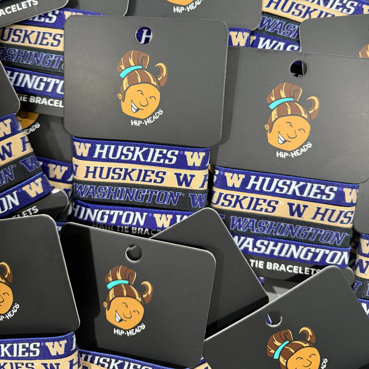 Washington Huskies NCAA Set 4-Pack Bracelet Hair Ties
