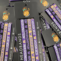 Washington Huskies NCCA Set 4-Pack Non-Slip Thin Headbands