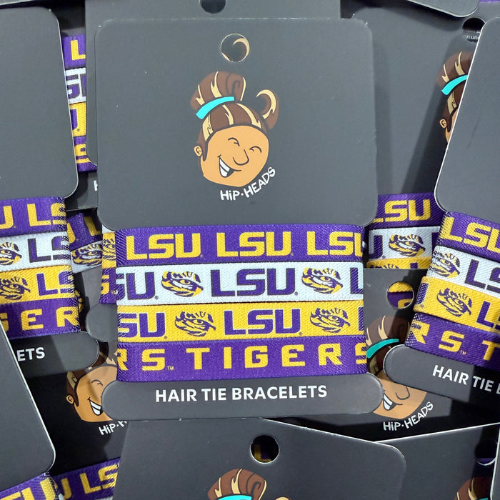 LSU Tigers NCAA Set 4-Pack Bracelet Hair Ties