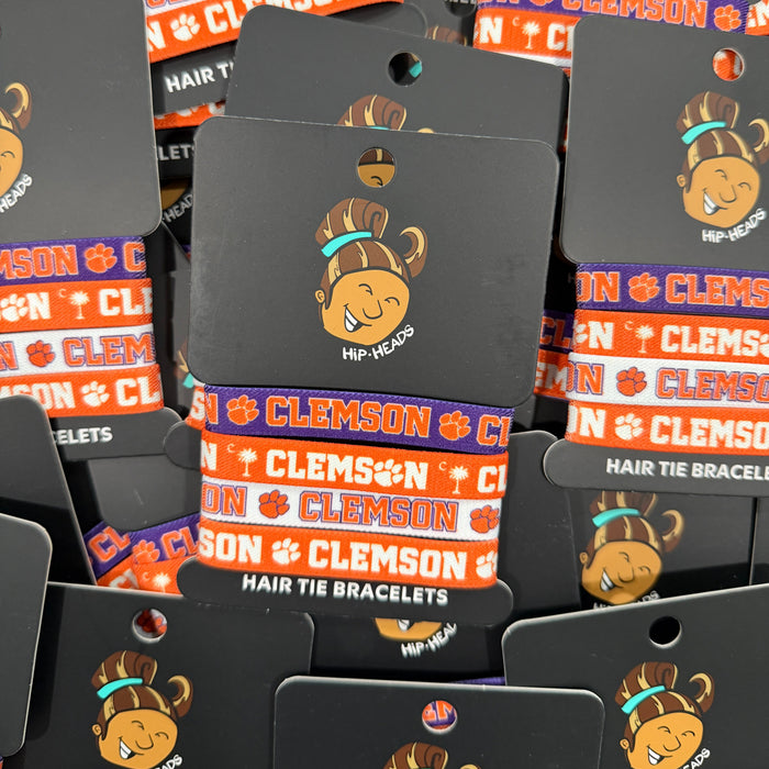 Clemson Tigers NCAA Set 4-Pack Bracelet Hair Ties
