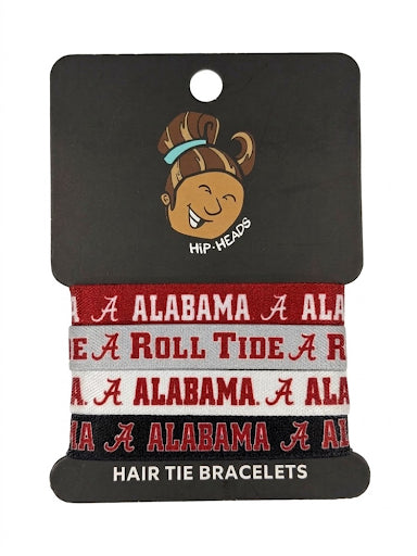 Alabama Crimson Tide NCAA Set 4-Pack Bracelet Hair Ties