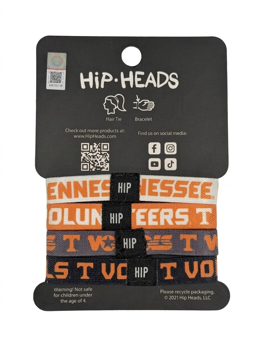 Tennessee Volunteers NCAA Set 4-Pack Bracelet Hair Ties