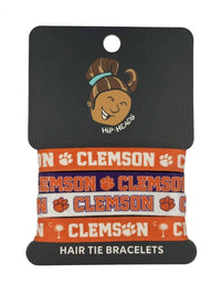 Clemson Tigers NCAA Set 4-Pack Bracelet Hair Ties
