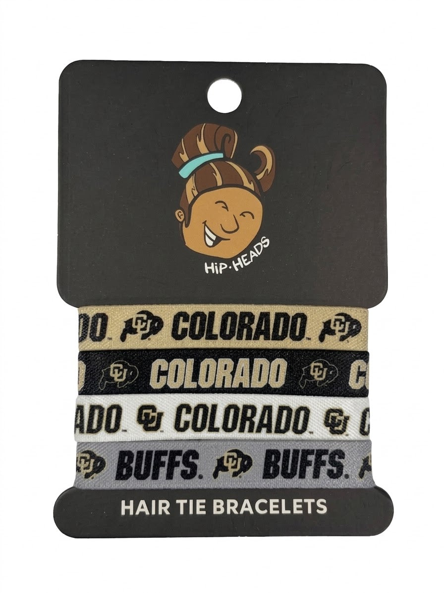 Colorado Buffaloes NCAA Set 4-Pack Bracelet Hair Ties