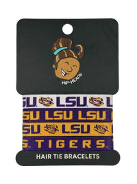 LSU Tigers NCAA Set 4-Pack Bracelet Hair Ties