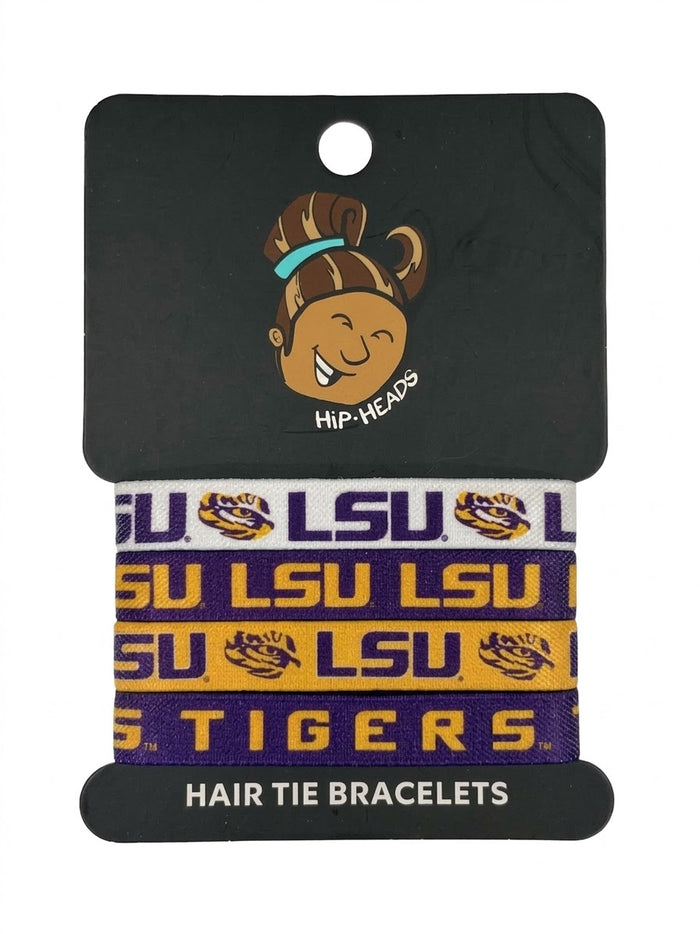 LSU Tigers NCAA Set 4-Pack Bracelet Hair Ties