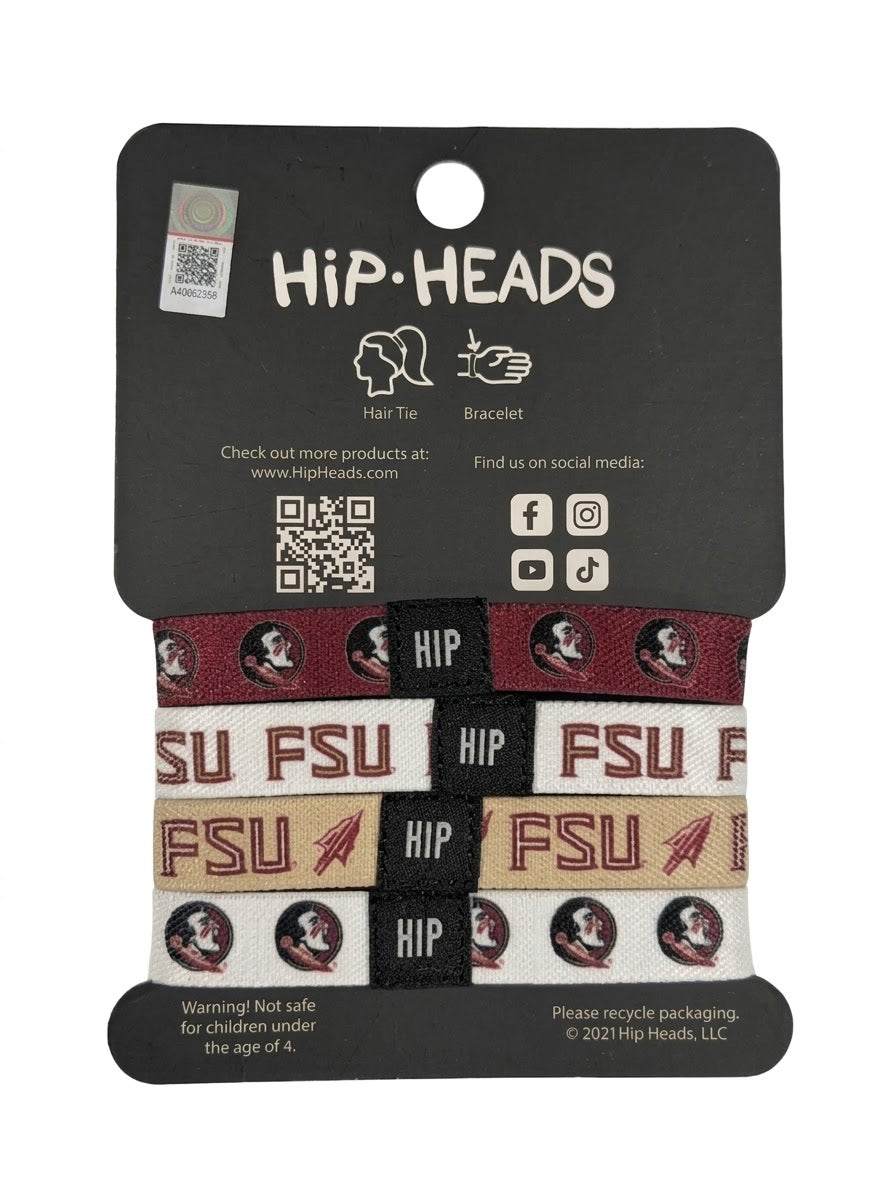 Florida State Seminoles NCAA Set 4-Pack Bracelet Hair Ties