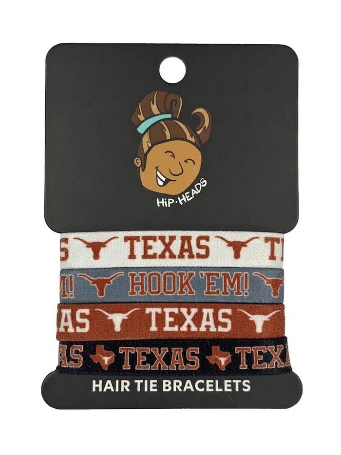 Texas Longhorns NCAA Set 4-Pack Bracelet Hair Ties