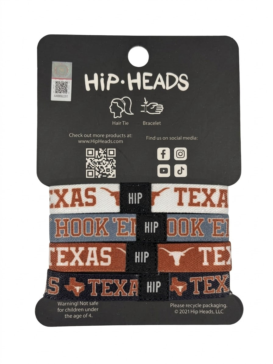 Texas Longhorns NCAA Set 4-Pack Bracelet Hair Ties