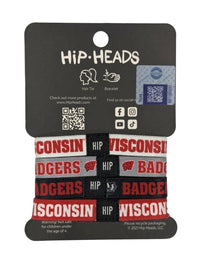 Wisconsin Badgers NCAA Set 4-Pack Bracelet Hair Ties