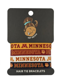 Minnesota Golden Gophers NCAA Set 4-Pack Bracelet Hair Ties