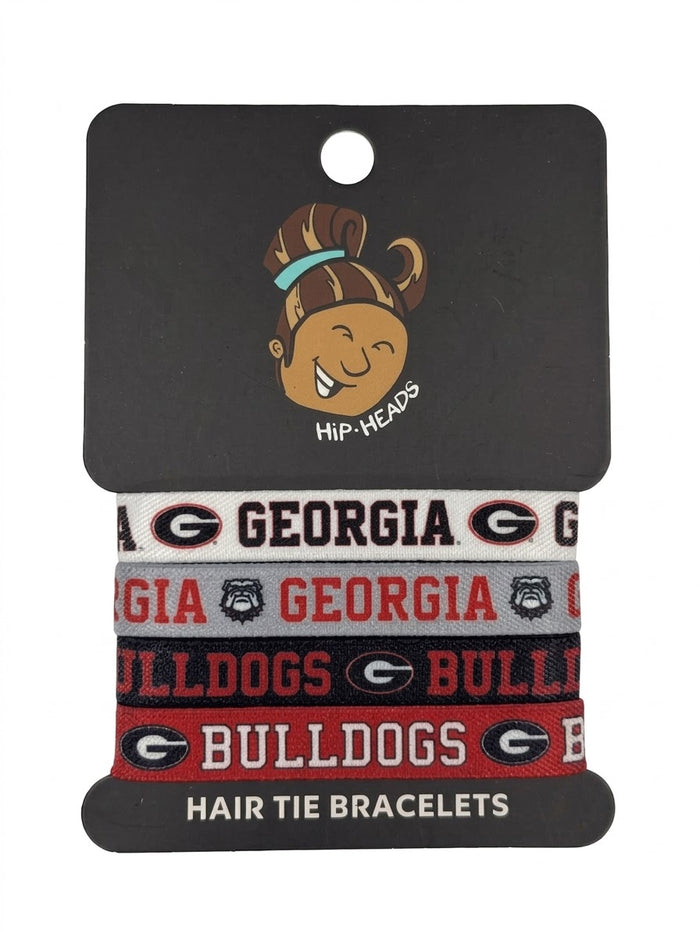 Georgia Bulldogs NCAA Set 4-Pack Bracelet Hair Ties
