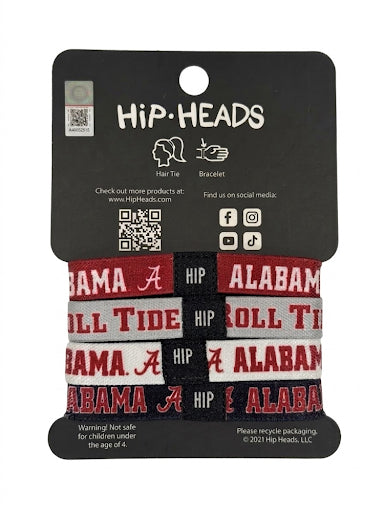 Alabama Crimson Tide NCAA Set 4-Pack Bracelet Hair Ties