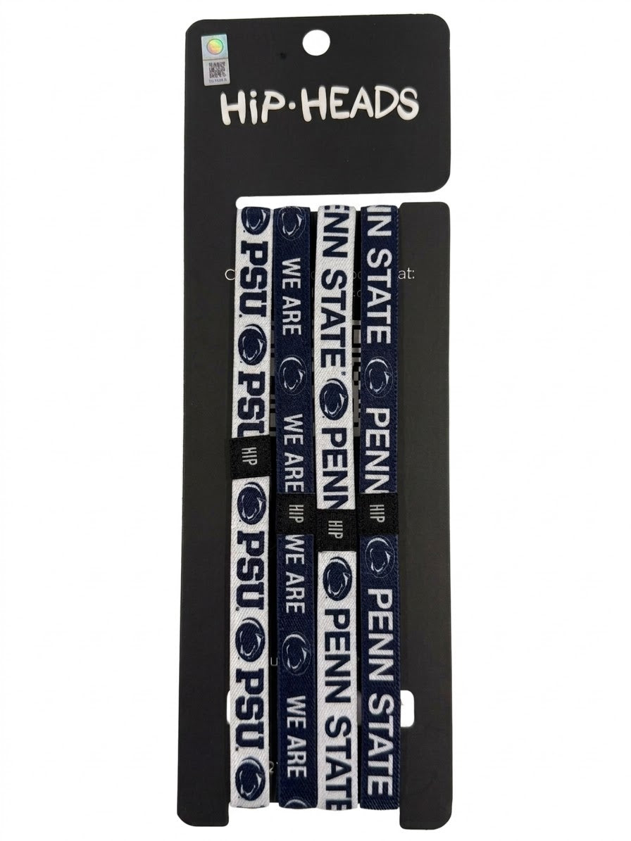 Penn State Nittany Lions NCAA 4-Pack Non-Slip Thin Headbands