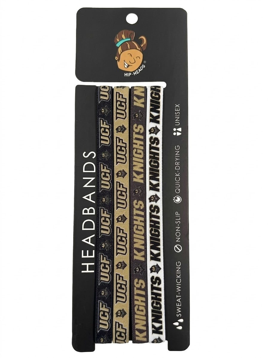 UCF Knights NCAA 4-Pack Non-Slip Thin Headbands