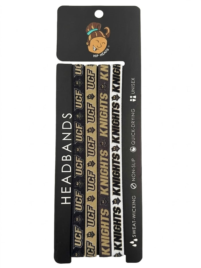 UCF Knights NCAA 4-Pack Non-Slip Thin Headbands