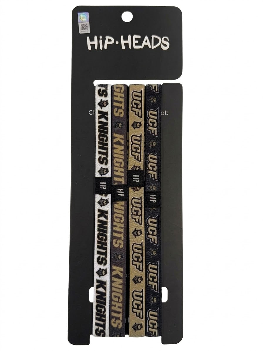 UCF Knights NCAA 4-Pack Non-Slip Thin Headbands