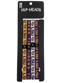 LSU Tigers NCCA 4-Pack Non-Slip Thin Headbands