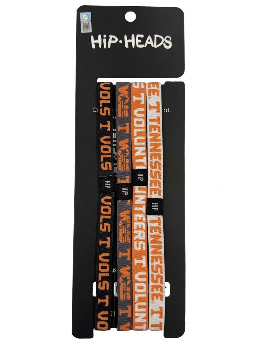 Tennessee Volunteers NCCA Set 4-Pack Non-Slip Thin Headbands