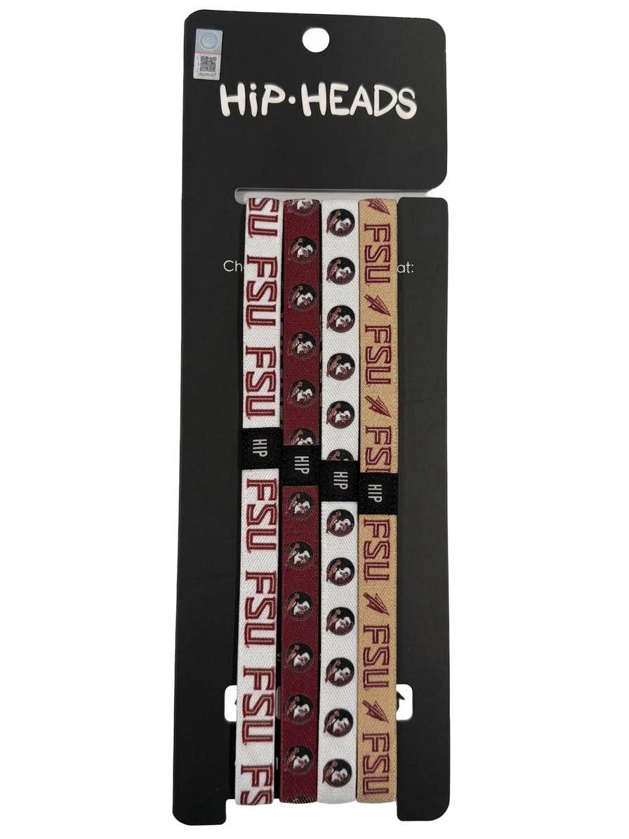 Florida State Seminoles NCAA 4-Pack Non-Slip Thin Headbands