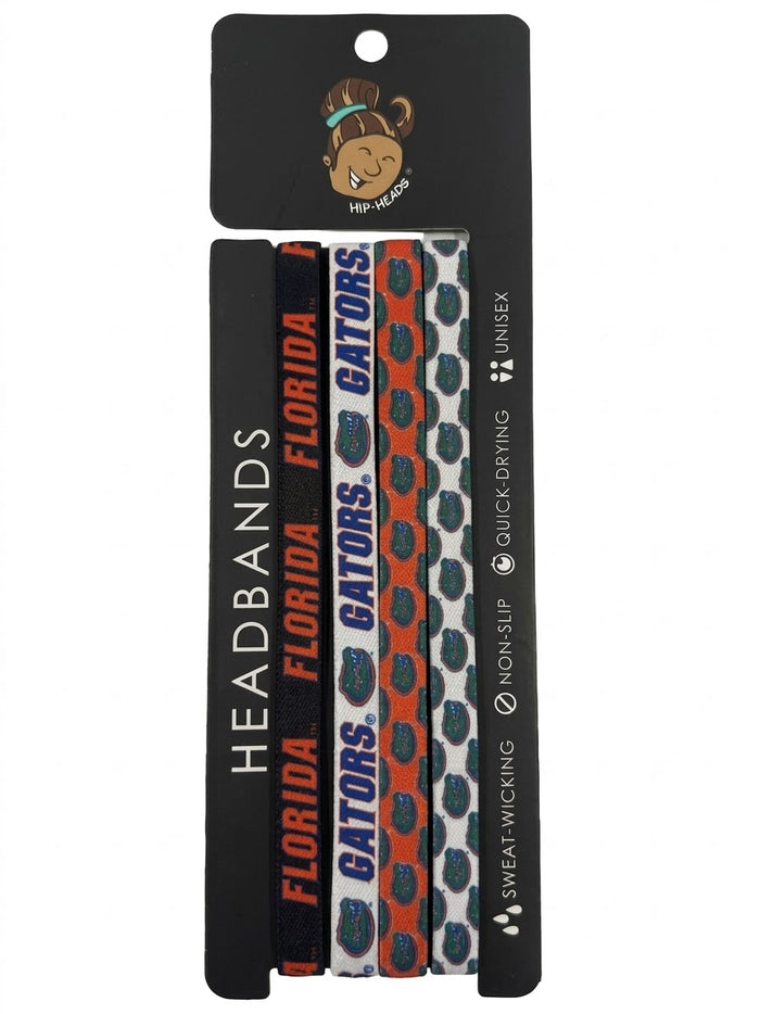 Florida Gators NCAA 4-Pack Non-Slip Thin Headbands