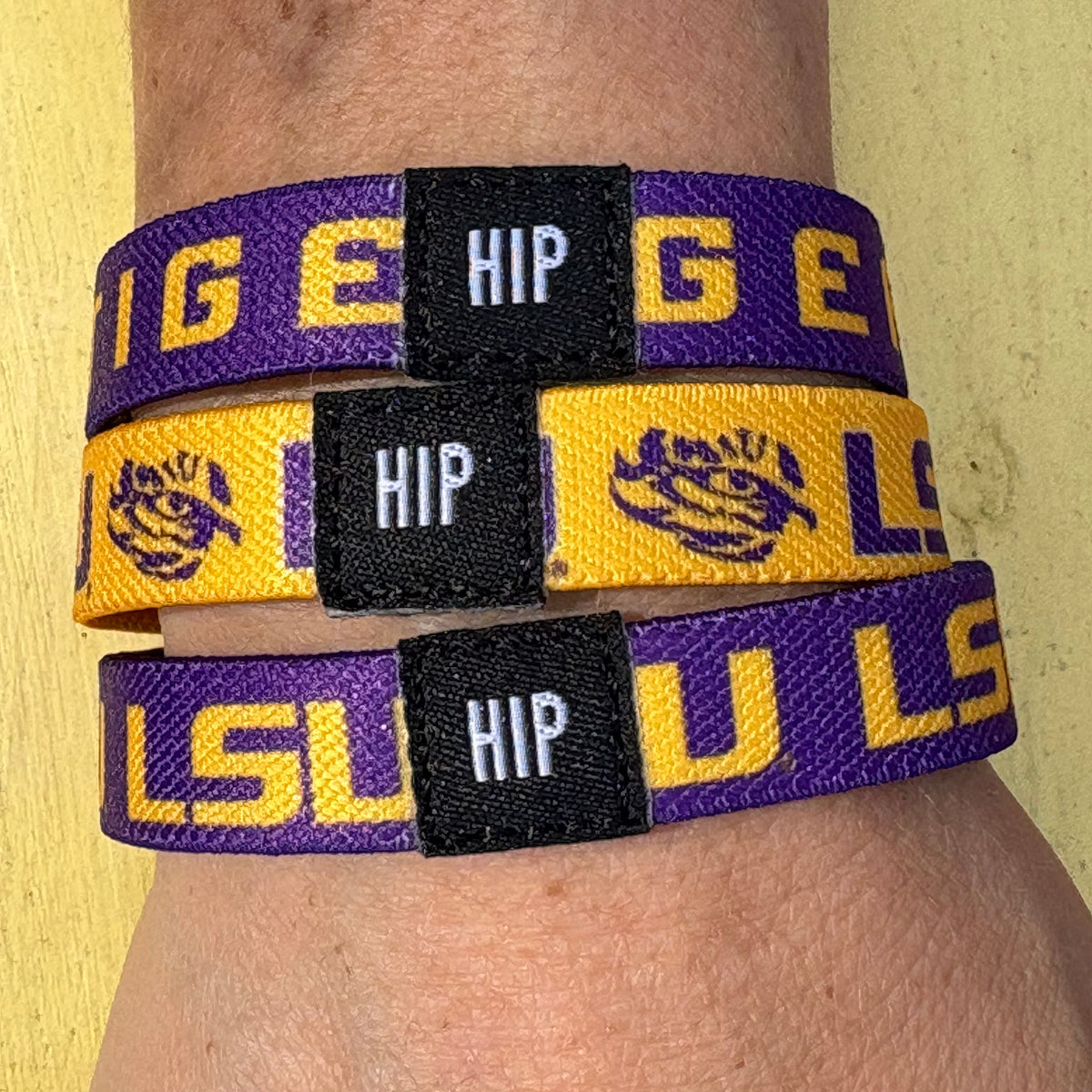 Lsu Tigers Purple Hair Tie Bracelet — view 3