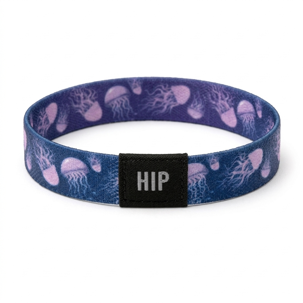Purple Jellyfish Coastal Bracelet Hair Tie | No-Crease – Hip Heads