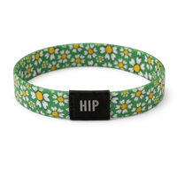Green Daisy Flowers Floral Bracelet Hair Tie