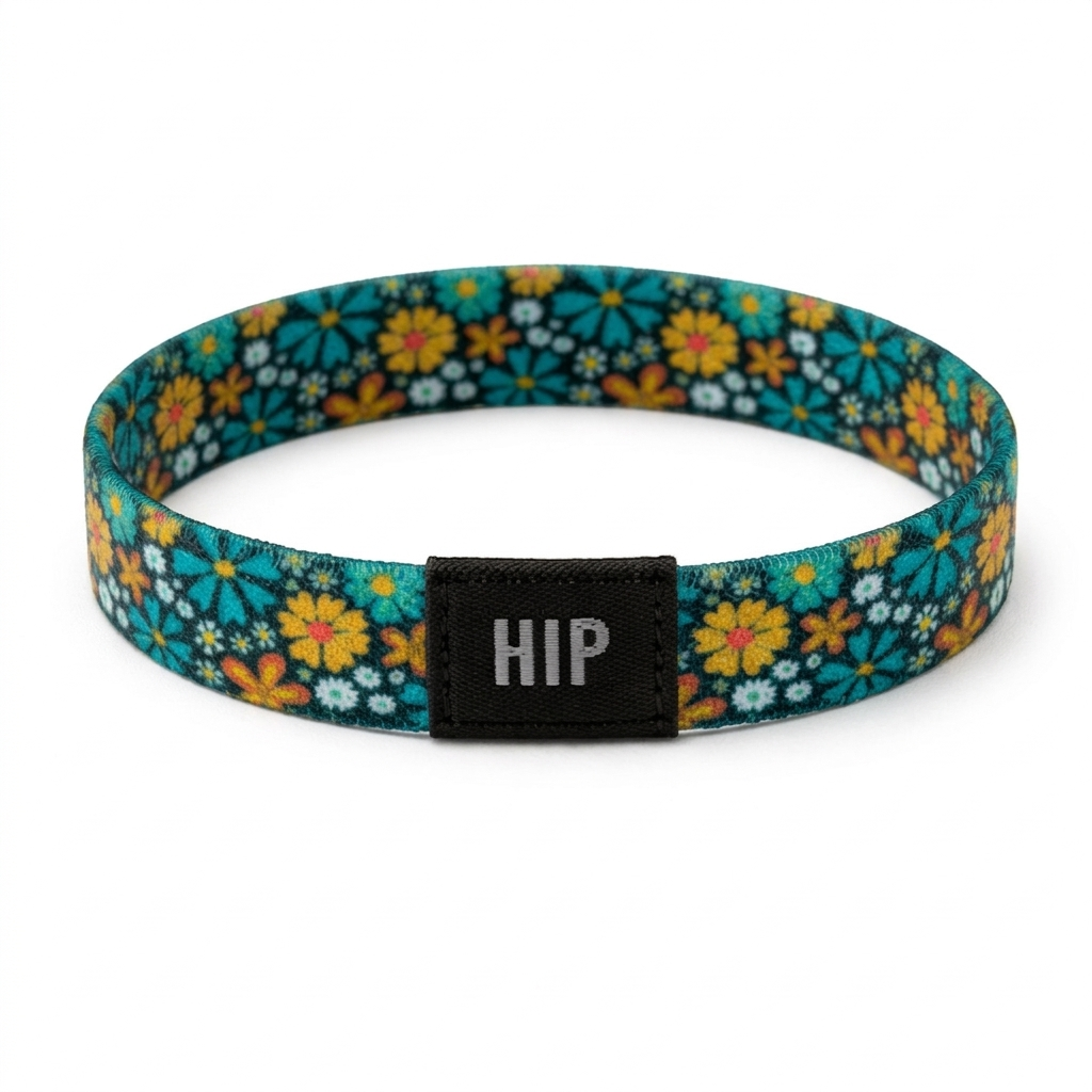 Blue & Yellow Wildflower Hair Tie Bracelet
