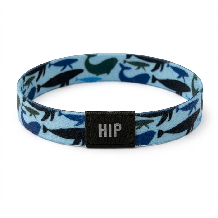 Blue Whale Coastal Marine Bracelet | Hair Tie | No-Crease | Deep Ocean