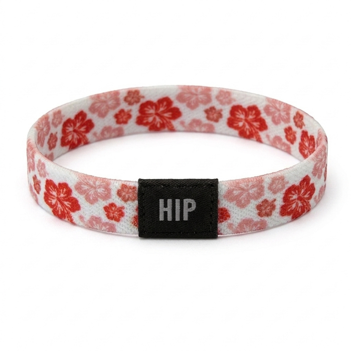 Pink Coastal Morning Maui Flowers Bracelet | Hair Ties | No-Crease | Totally Tropical