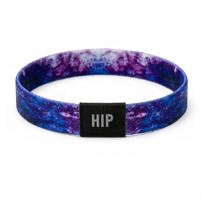 Purple & Blue Acid Wash Bracelet | Hair Tie | No-Crease | Washed Out