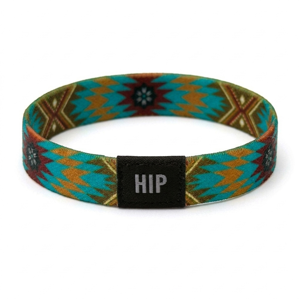 Turquoise Southwestern Tribal Bracelet Hair Tie
