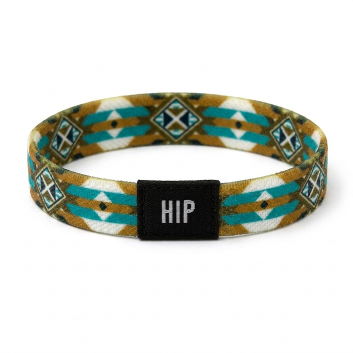 White & Brown Southwestern Tribal Bracelet | Hair Tie | No-Crease | Tribal Vibes