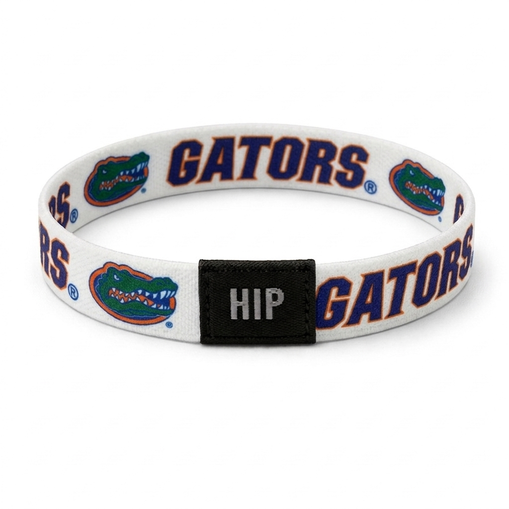 Florida Gators White Hair Tie Bracelet