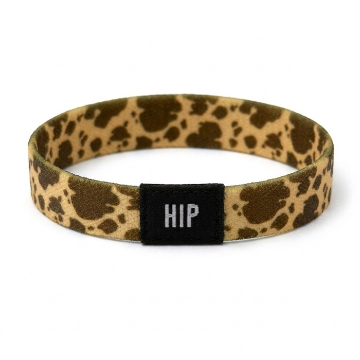 Brown Cow Hide Print Country Bracelet | Hair Tie | No-Crease | On The Ranch