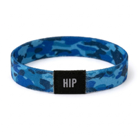 Blue Caribbean Coastal Camo Print Bracelet Hair Tie